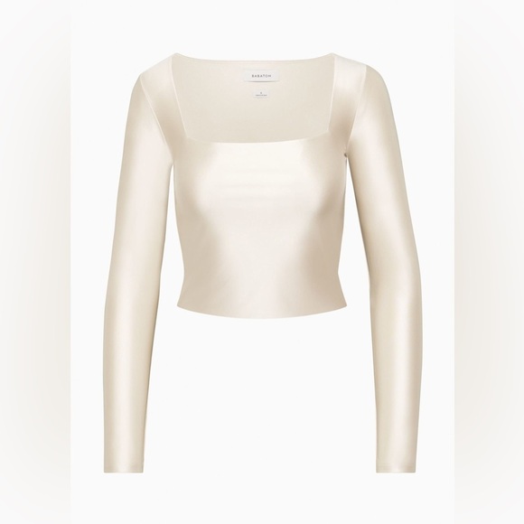 BABATON Mauve Satinette Squareneck Longsleeve Blouse - Picture 10 of 10